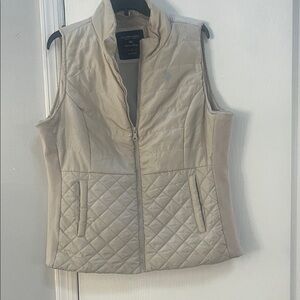 U.S. Polo Assn. Cream Quilted Vest